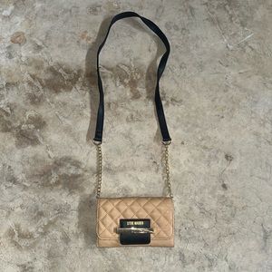 Steve Madden Tan Quilted Mini Purse